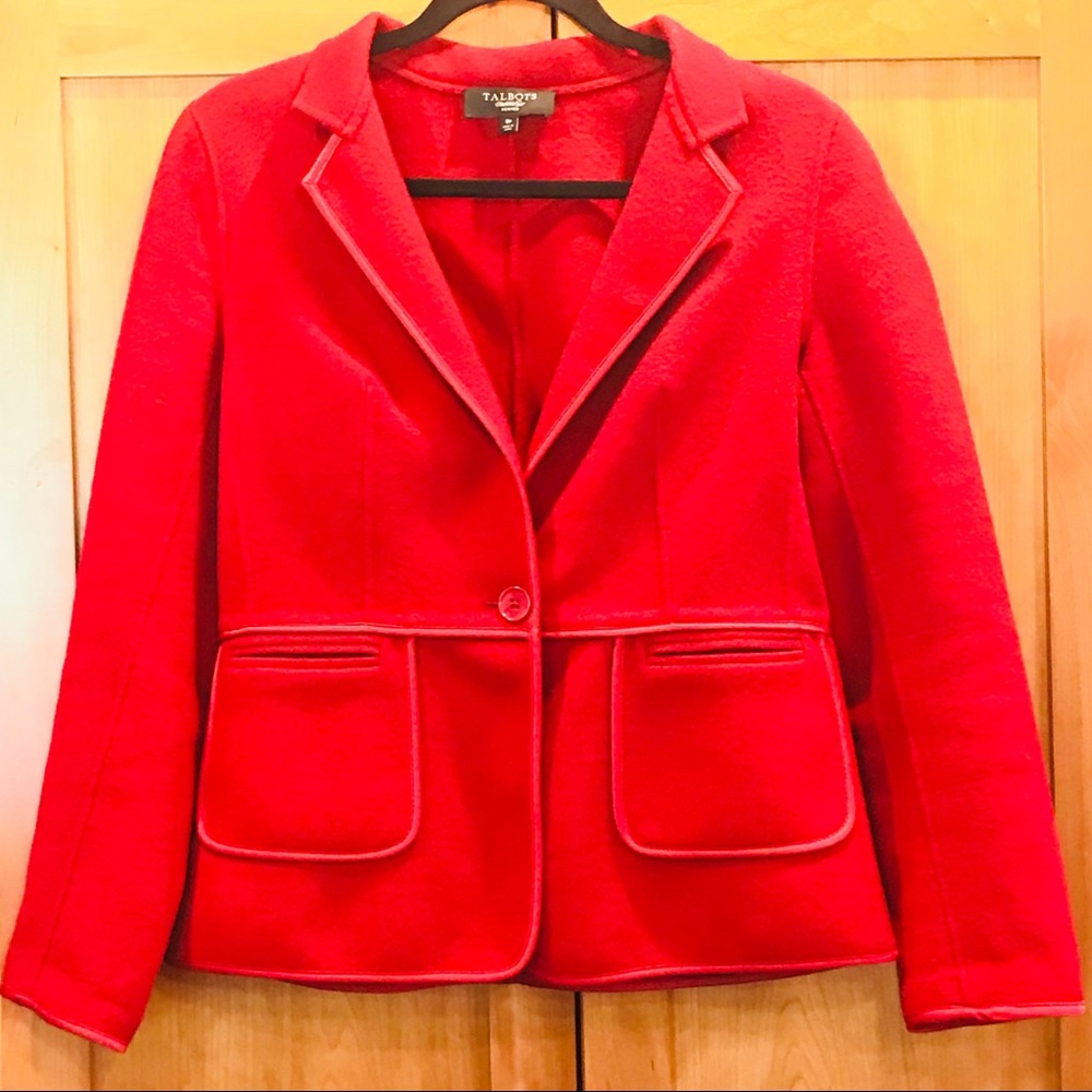 NEW Talbots Classic Italian Wool Blazer Petite 8P